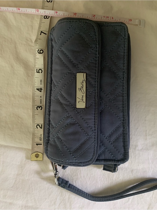 Vera Bradley Handbags - Vera Bradley Quilted Gray Wristlet with Wrist Strap